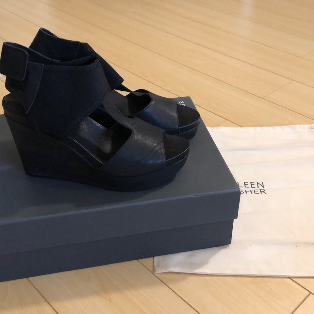 Eileen Fisher Dote Mesh Ankle Wedges